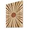 Designart - Geometric Radiant Sun - Modern Print on Natural Pine Wood